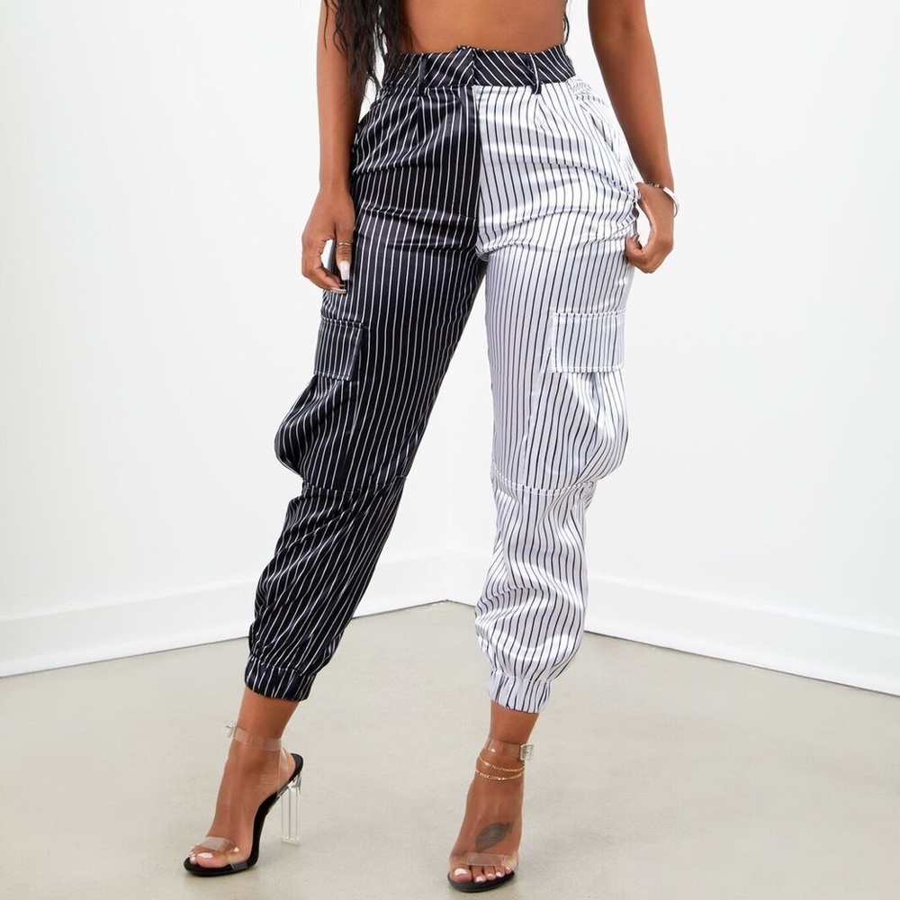 Brand new Sorella pinstripe satin pants size small